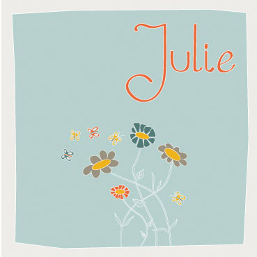 Julie voorkant kaartje gemaakt door Lovedude